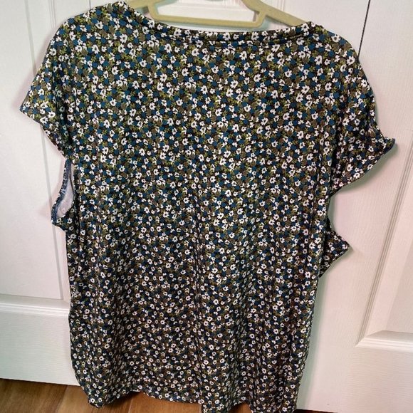 Emaline Blue Green Top Size 2X - Picture 4 of 5